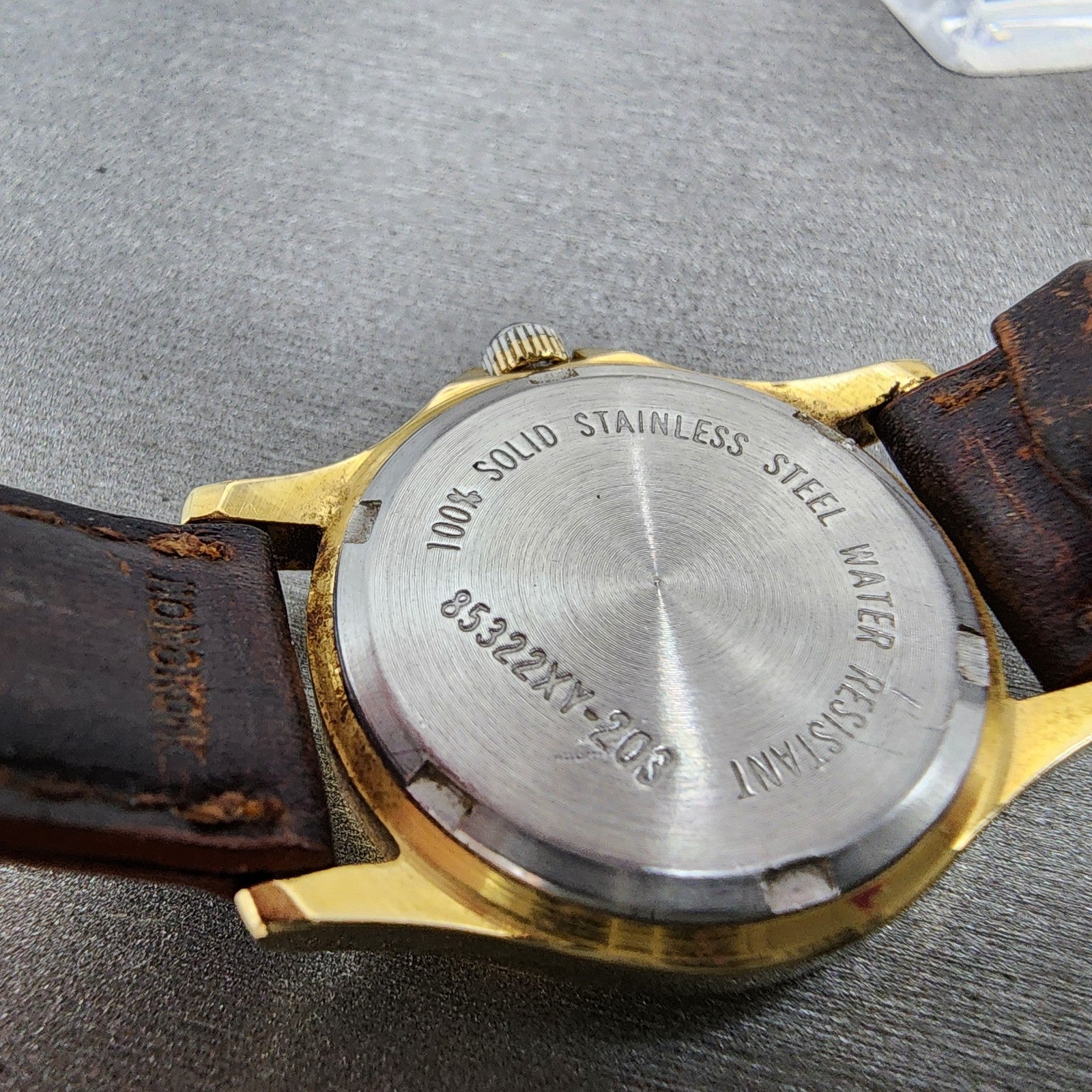 LL Bean Field Watch Women 27mm Gray Dial Gold Tone Date Round Vintage PARTS10