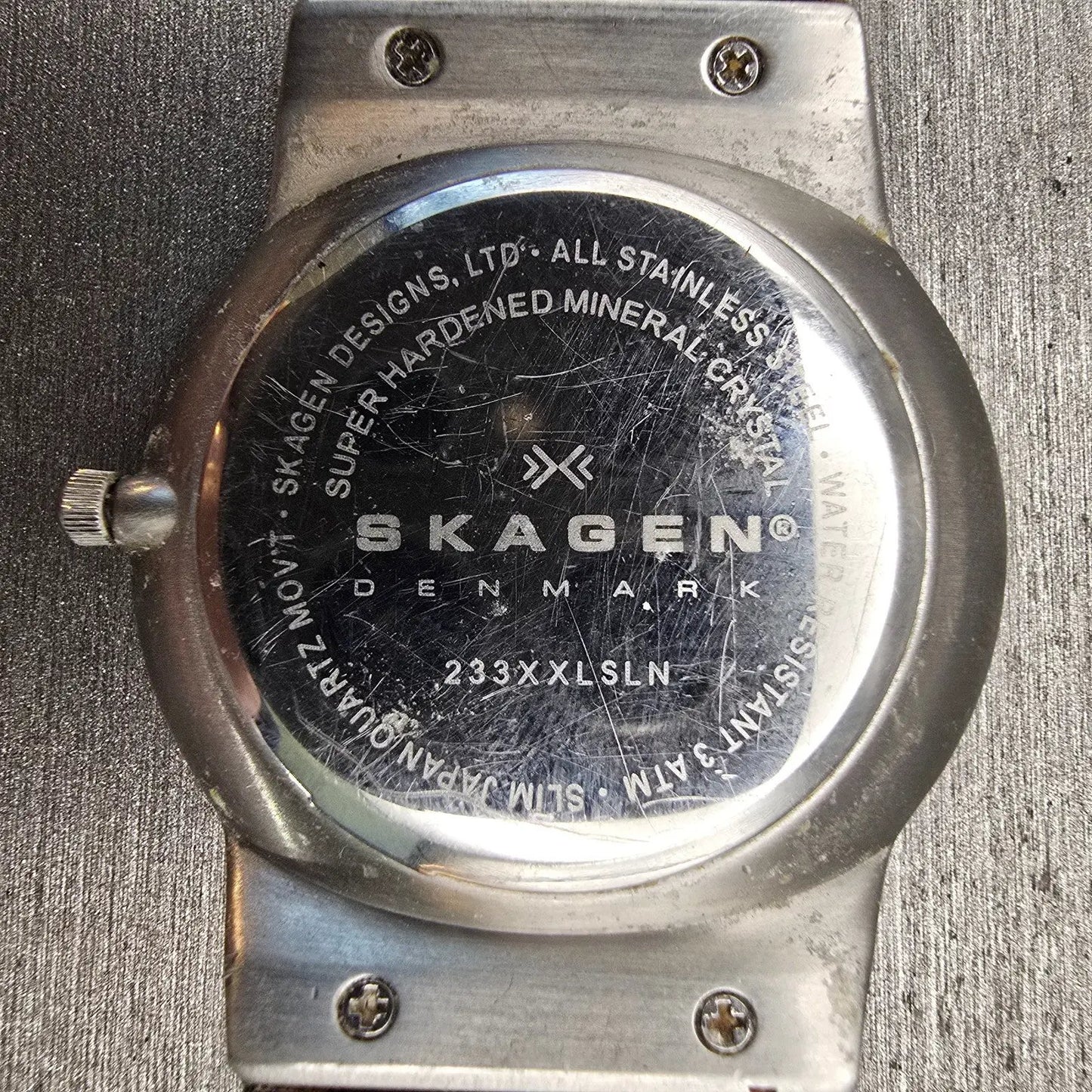 Skagen Watch Men 37mm Blue Dial Silver Tone Date Round 233XXLSLN READ!! New Batt10