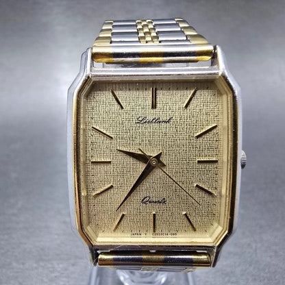 Orient Listlank Tank Watch Men 26mm Champagne Dial Two Tone C252C1-40 PARTS VTG0