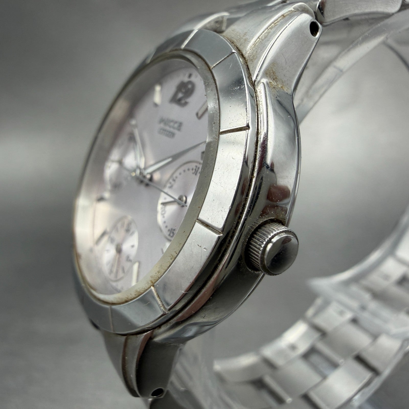 Citizen Wicca Watch Women 30mm Silver Dial Silver Tone Round 6329-S004942 NewBat2