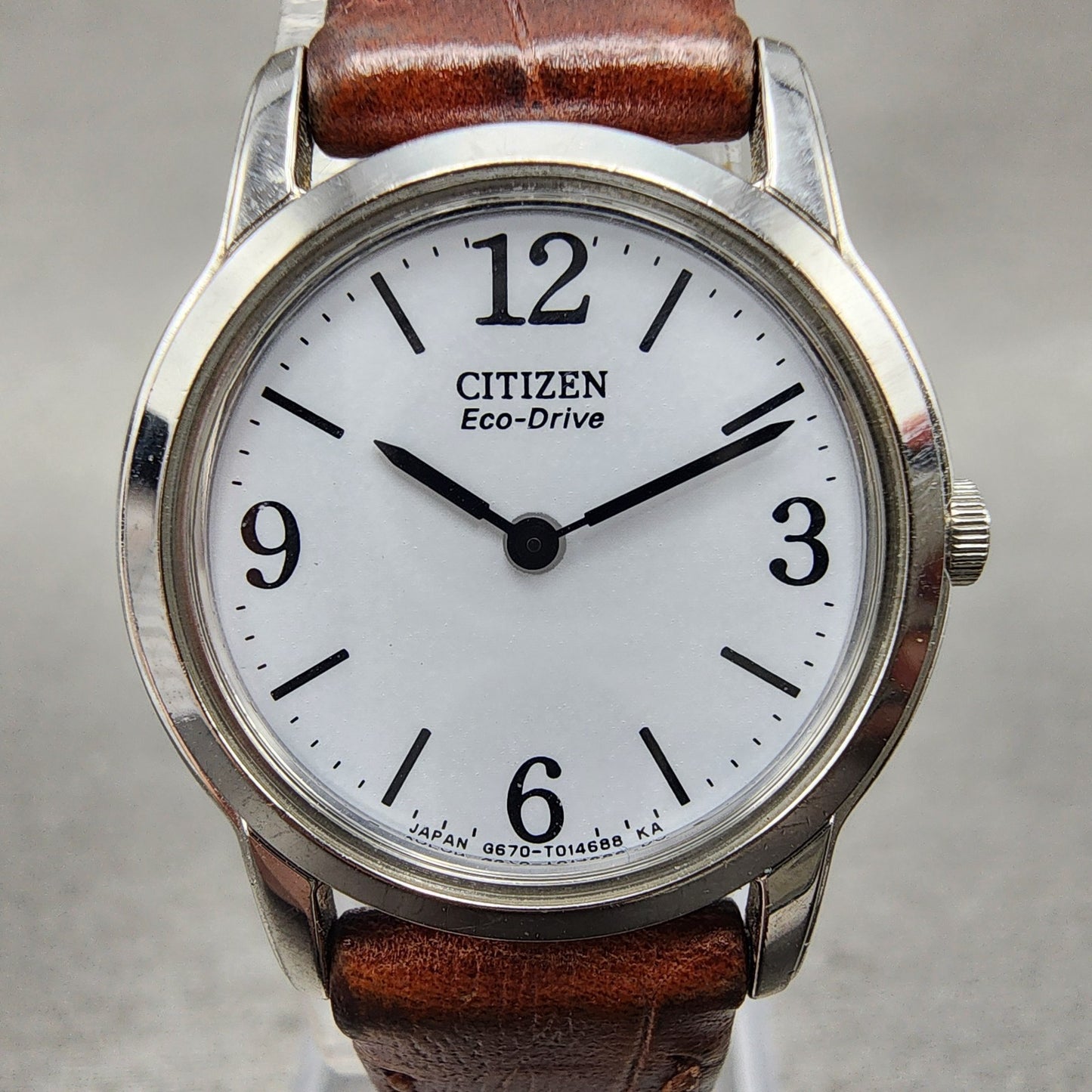 Citizen EcoDrive Watch Women 23mm White Dial Silver Tone G670T009123 Runs1