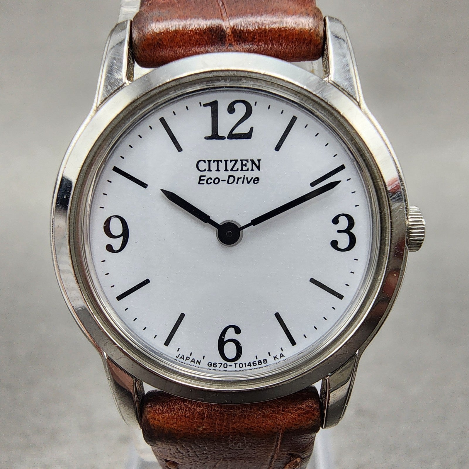 Citizen EcoDrive Watch Women 23mm White Dial Silver Tone G670T009123 Runs1