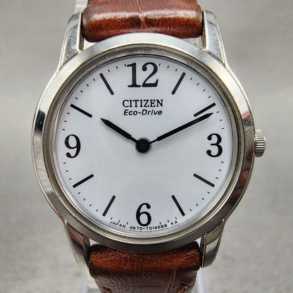 Citizen EcoDrive Watch Women 23mm White Dial Silver Tone G670T009123 Runs1