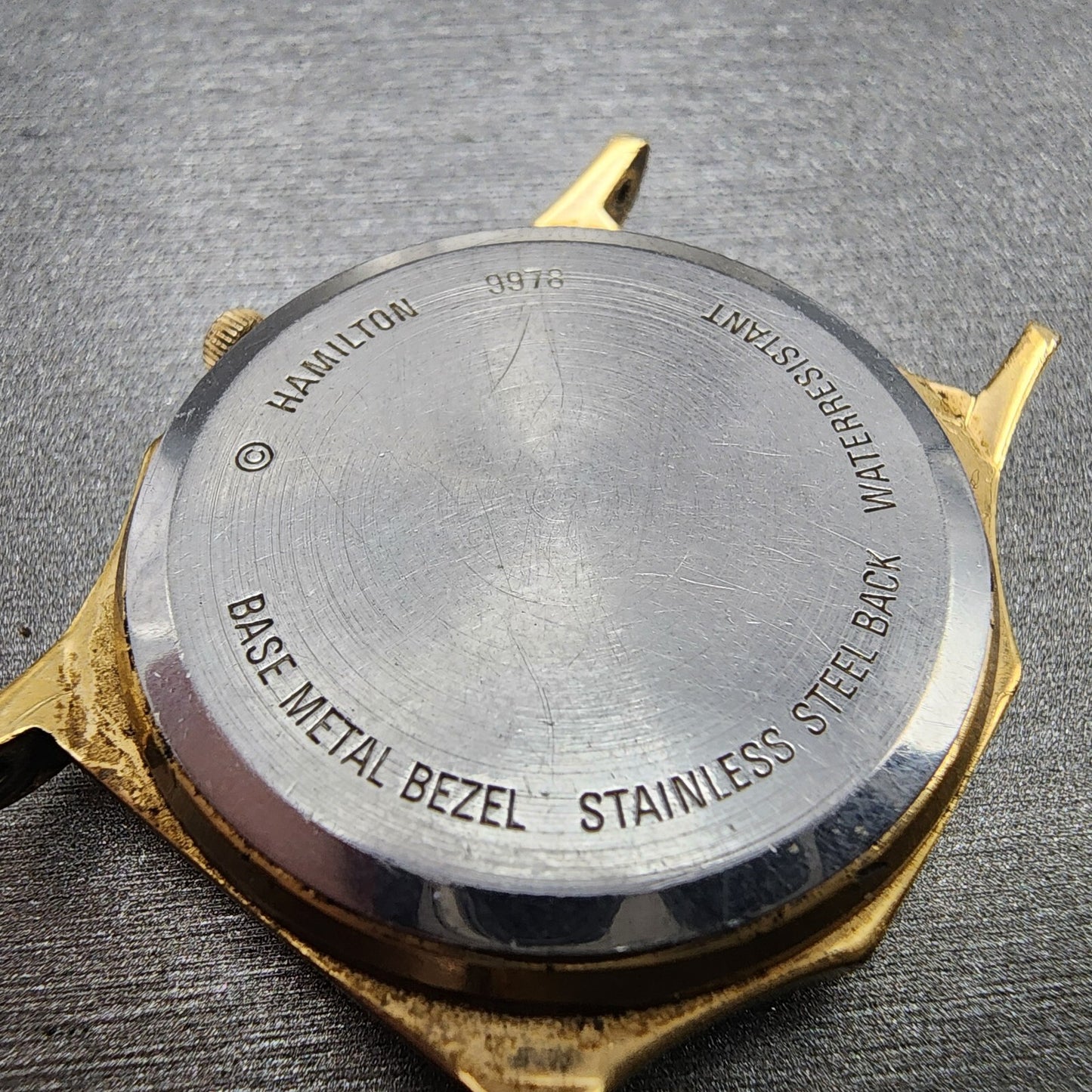 Hamilton Watch Men 32mm Gold Dial Gold Tone Daydate READ!!! 9978 New Batt6