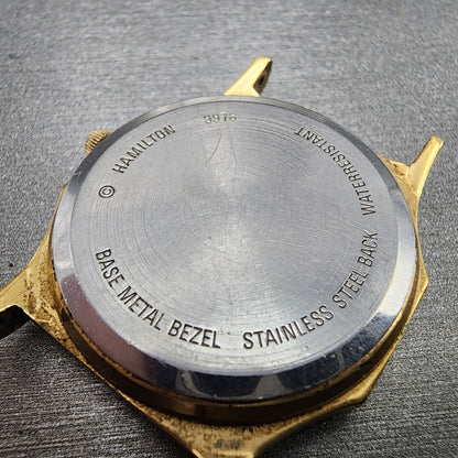 Hamilton Watch Men 32mm Gold Dial Gold Tone Daydate READ!!! 9978 New Batt6