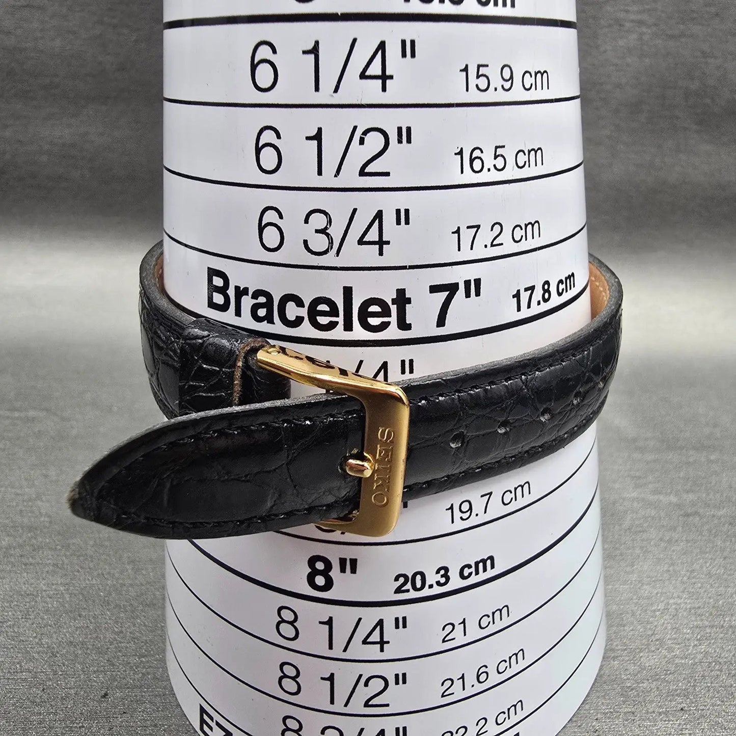 Seiko Watch Men 34mm Black Dial Gold Tone Round 7N00-8A00 New Battery Vintage9