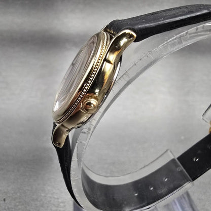 Seiko Watch Women 23mm Ivory Dial Gold Tone Round 4N21-0580 New Battery Vintage2