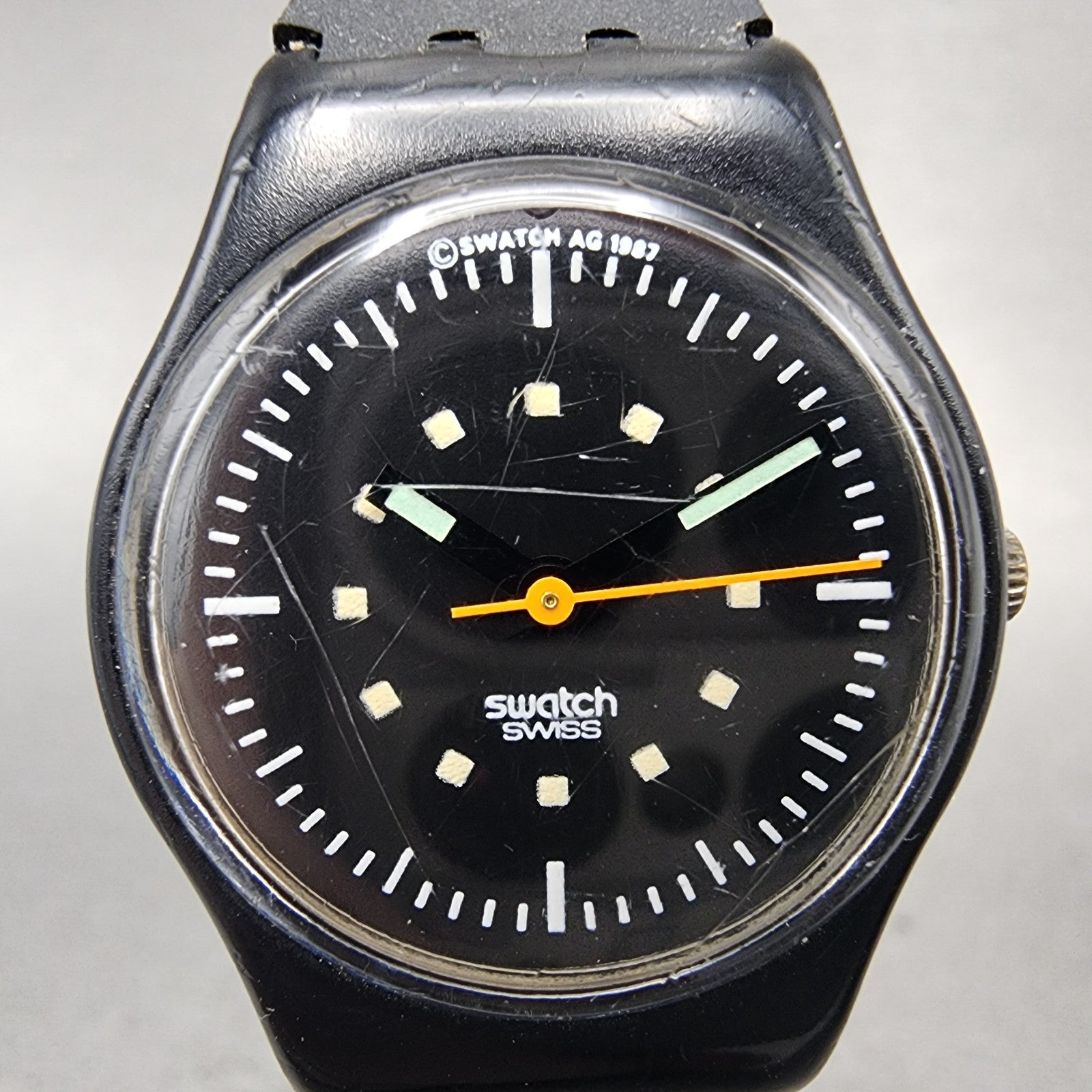 Swatch Money Penny Watch Women 24mm Black Dial Black Tone Round New Battery1