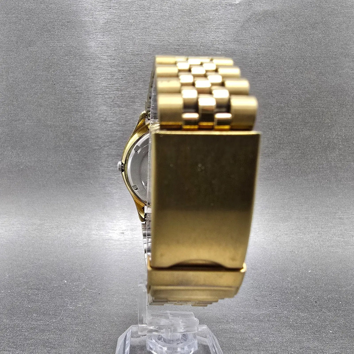Seiko Automatic Watch Men 37mm Silver Dial Gold Tone Daydate 6619-9990 READ!!!!!7