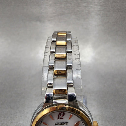 Orient Solar Watch Women 22mm White Dial Two Tone Round WD00R0B Runs4