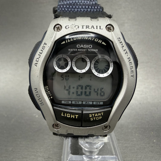 Casio Geo Trail Watch Men 41mm Digital Silver Blue Digital FT-111H New Batt0