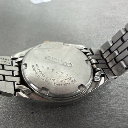 Seiko Watch Women 25mm White Dial Two Tone Daydate 7n830011 Round New Battery9