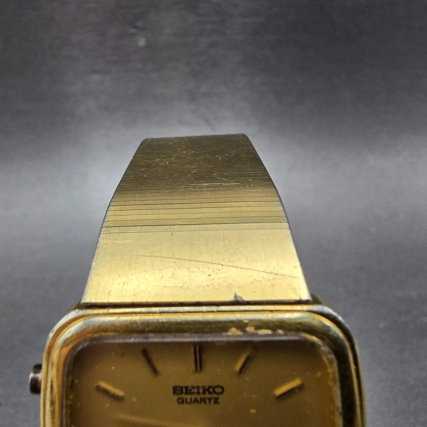 Seiko Analog Digital Watch Men 30mm Champagne Dial Gold Tone H448-5080 PARTS5