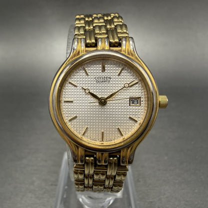 Citizen Watch Women 24mm White Dial Gold Tone Date 6010-G13893 New Battery0