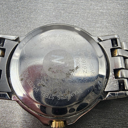 Raymond Weil Tango Watch Women 28mm White Two Tone Date Round BROKEN BAND NewBat10