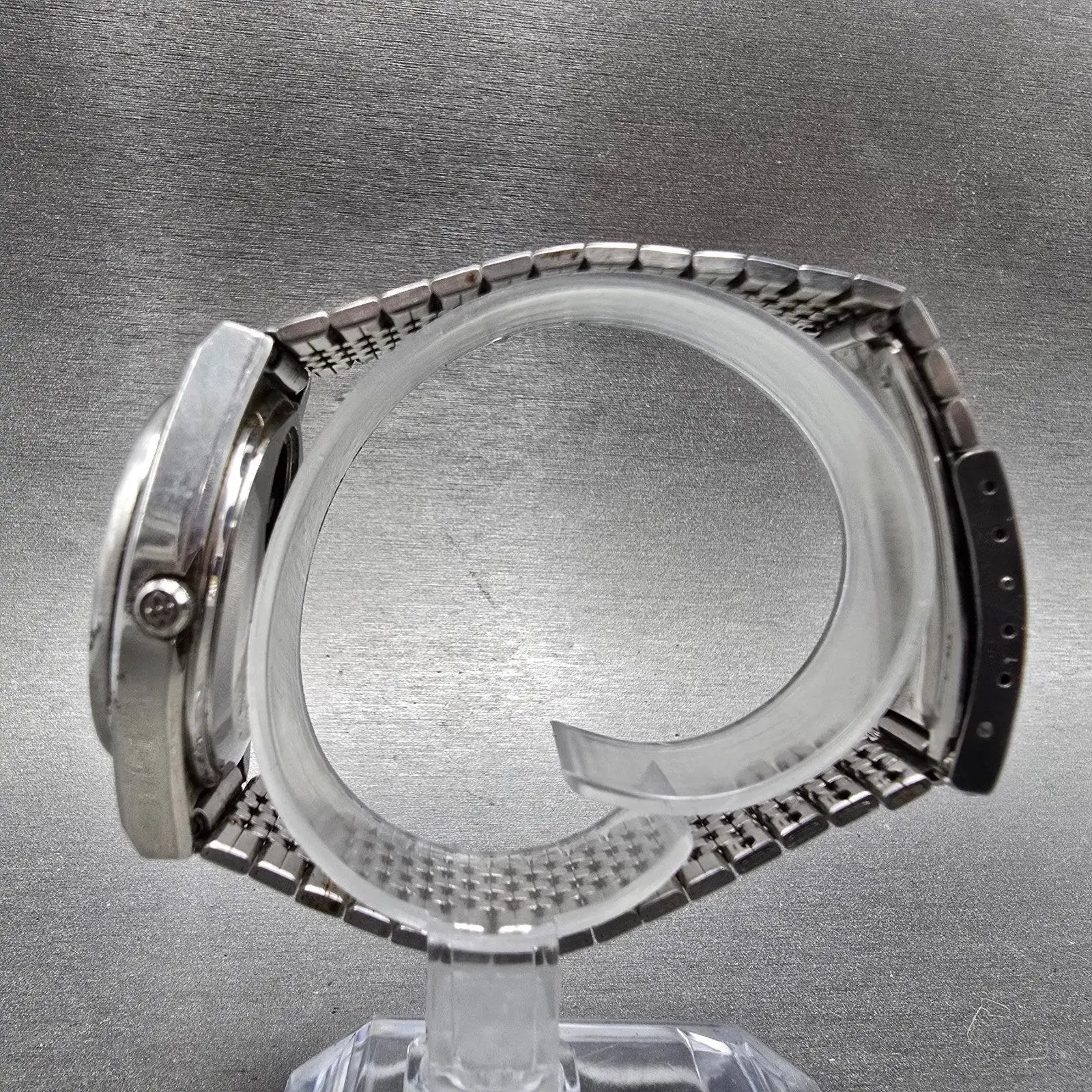 Seiko King Quartz Watch Men 36mm White Dial Silver Tone Daydate 4823-8130 PARTS7
