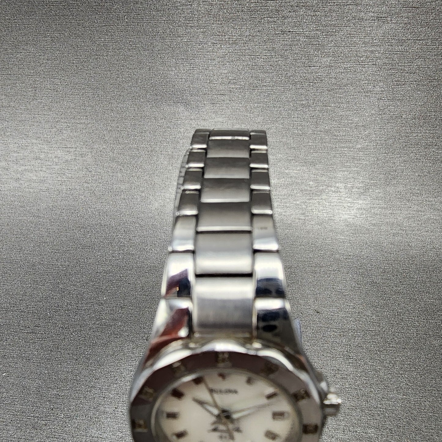 Bulova Marinestar Watch Women 25mm MOP Dial Stainless Steel Date Round New Batt4