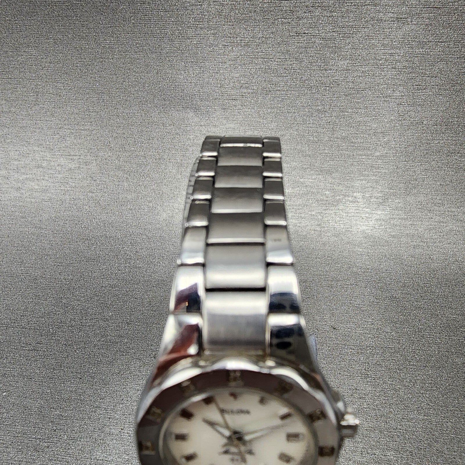 Bulova Marinestar Watch Women 25mm MOP Dial Stainless Steel Date Round New Batt4