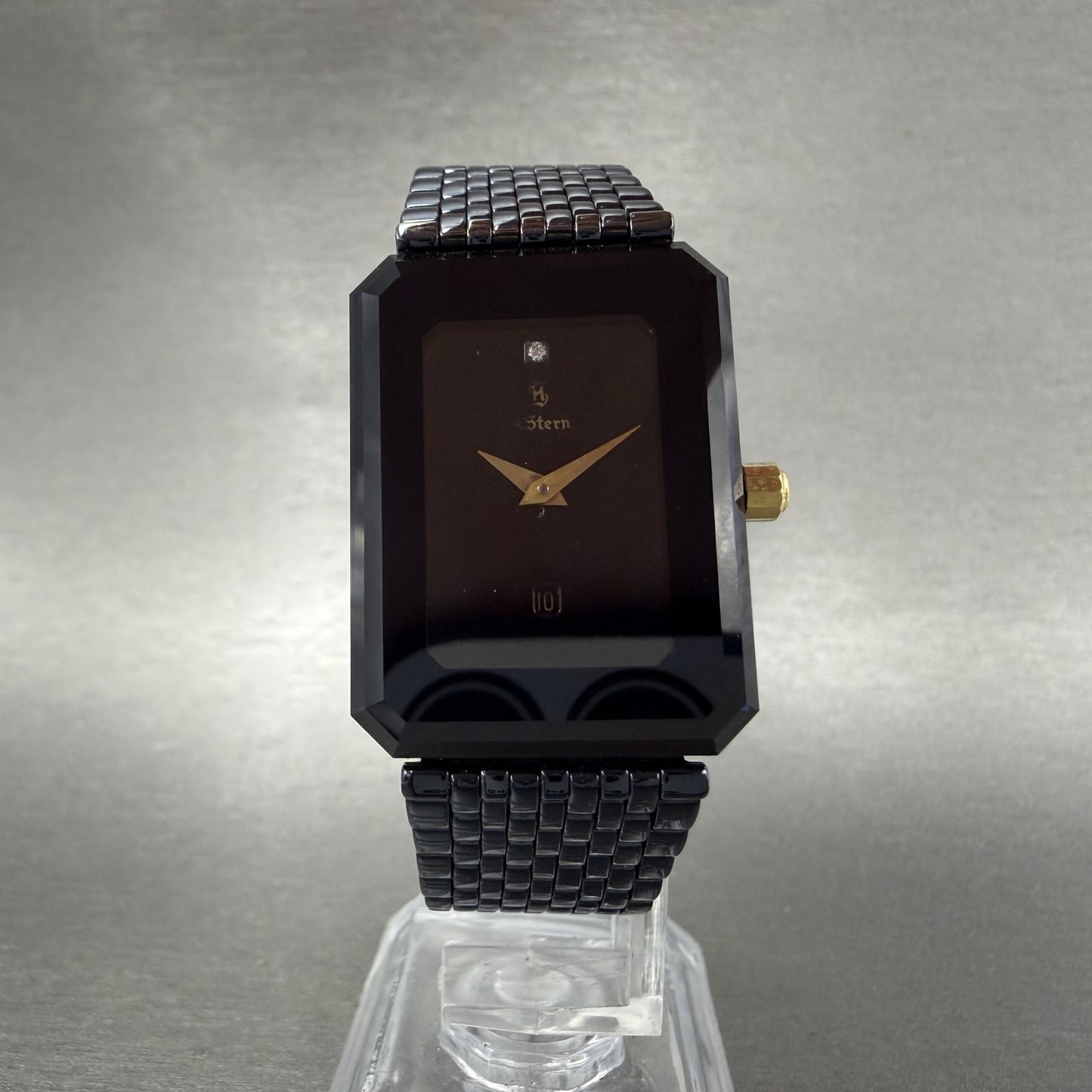 H. Stern Safira Watch Women 24mm Blue Dial Blue Tone Rectangle New Battery5