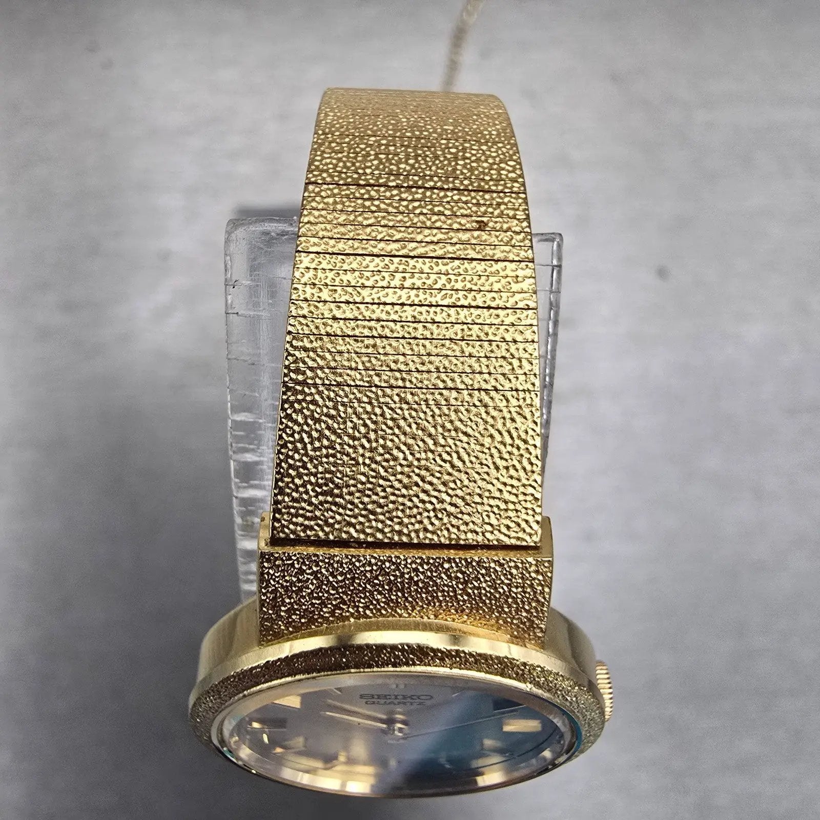 Seiko Watch Women 21mm Gold Dial Gold Tone Round 2320-0051 New Battery Vintage4