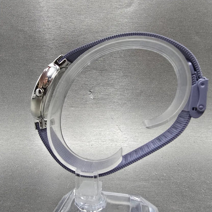 Bering Classic Watch Women 31mm Purple Dial Silver Purple Mesh Band Round Works27