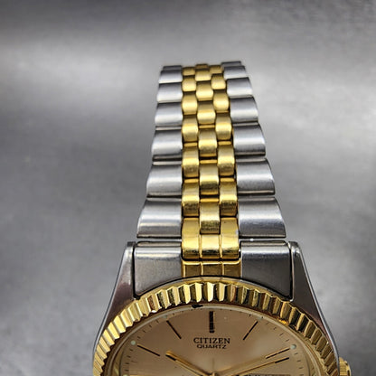 Citizen CQ President Watch Men 36mm Champagne Dial Two Tone Daydate Round Newbat5
