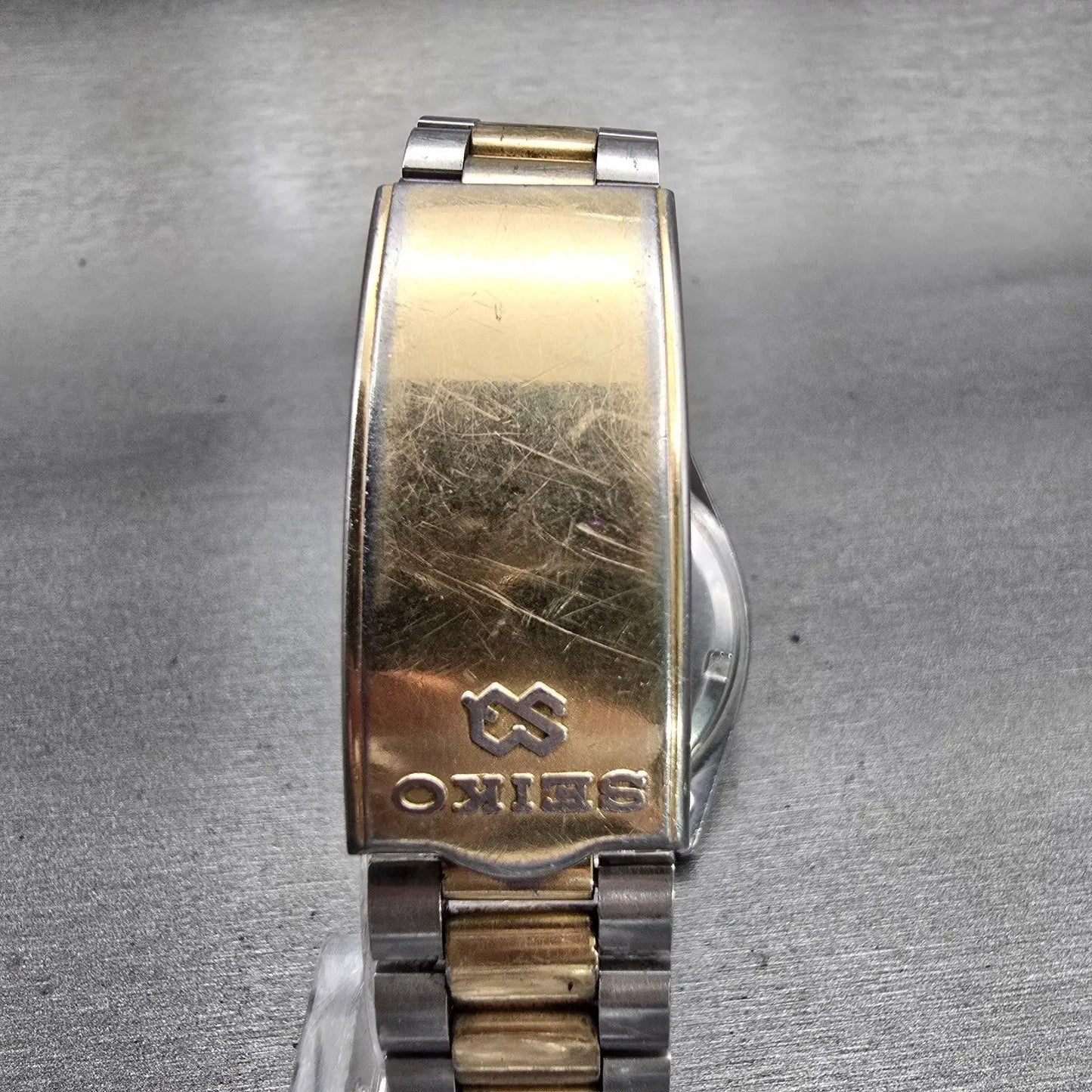Seiko President Watch Men 36mm Gold Dial Two Tone Daydate 7123-8050 New Battery7