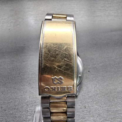 Seiko President Watch Men 36mm Gold Dial Two Tone Daydate 7123-8050 New Battery7