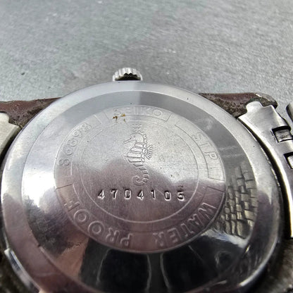 Seiko Champion Calendar Watch Men 36mm Silver Dial Silver Tone Date 86898 PARTS10