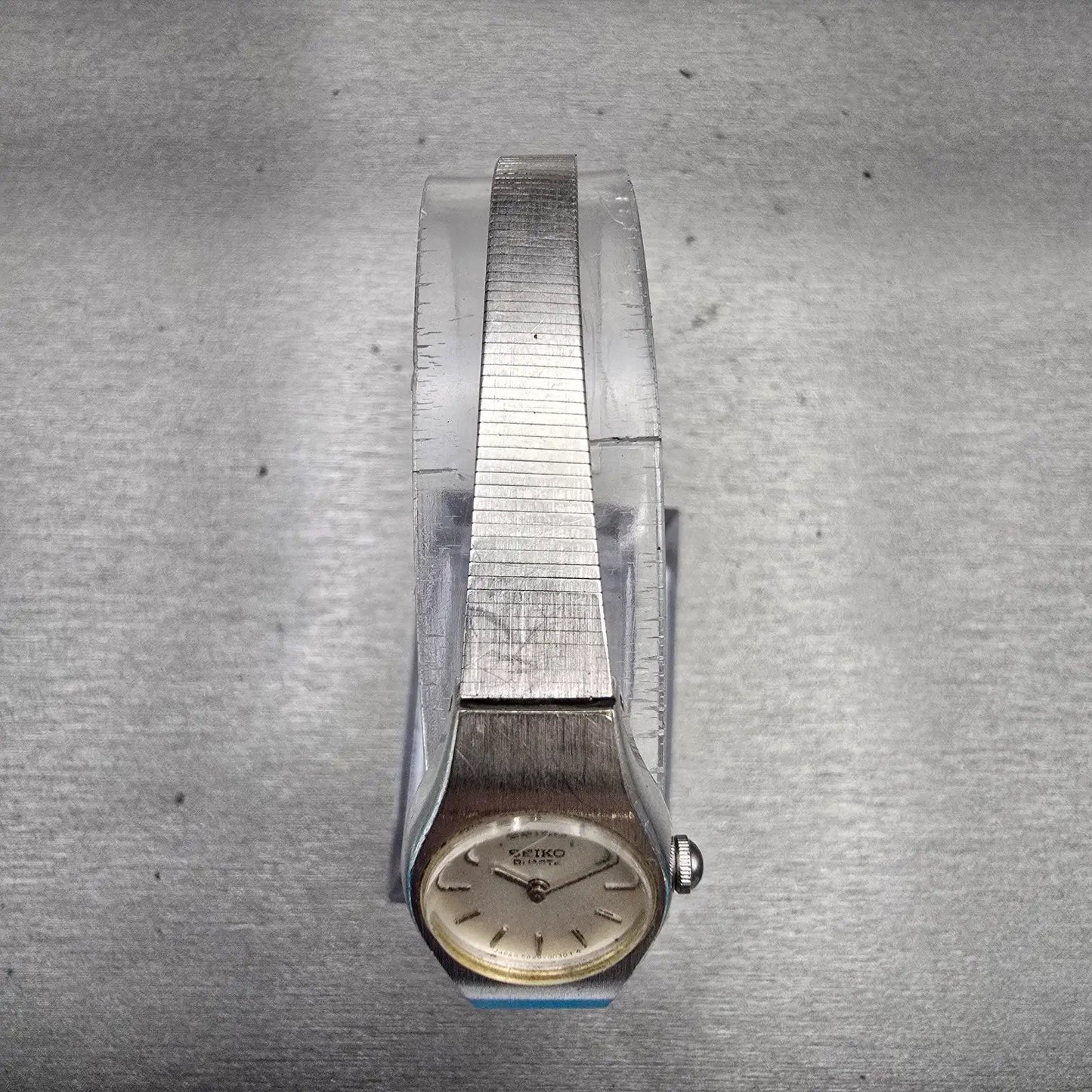 Seiko Watch Women 16mm Silver Dial Silver Tone Oval 5420-0029 New Battery VTG4