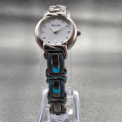 Bulova Watch Women 19mm MOP Dial Silver Tone Round 96L90 New Battery Bracelet5