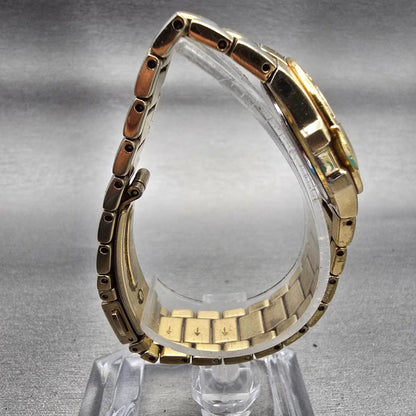 Seiko Coutura Watch Women 26mm MOP Dial Gold Tone Diamonds 7N82-0CG0 New Battery8