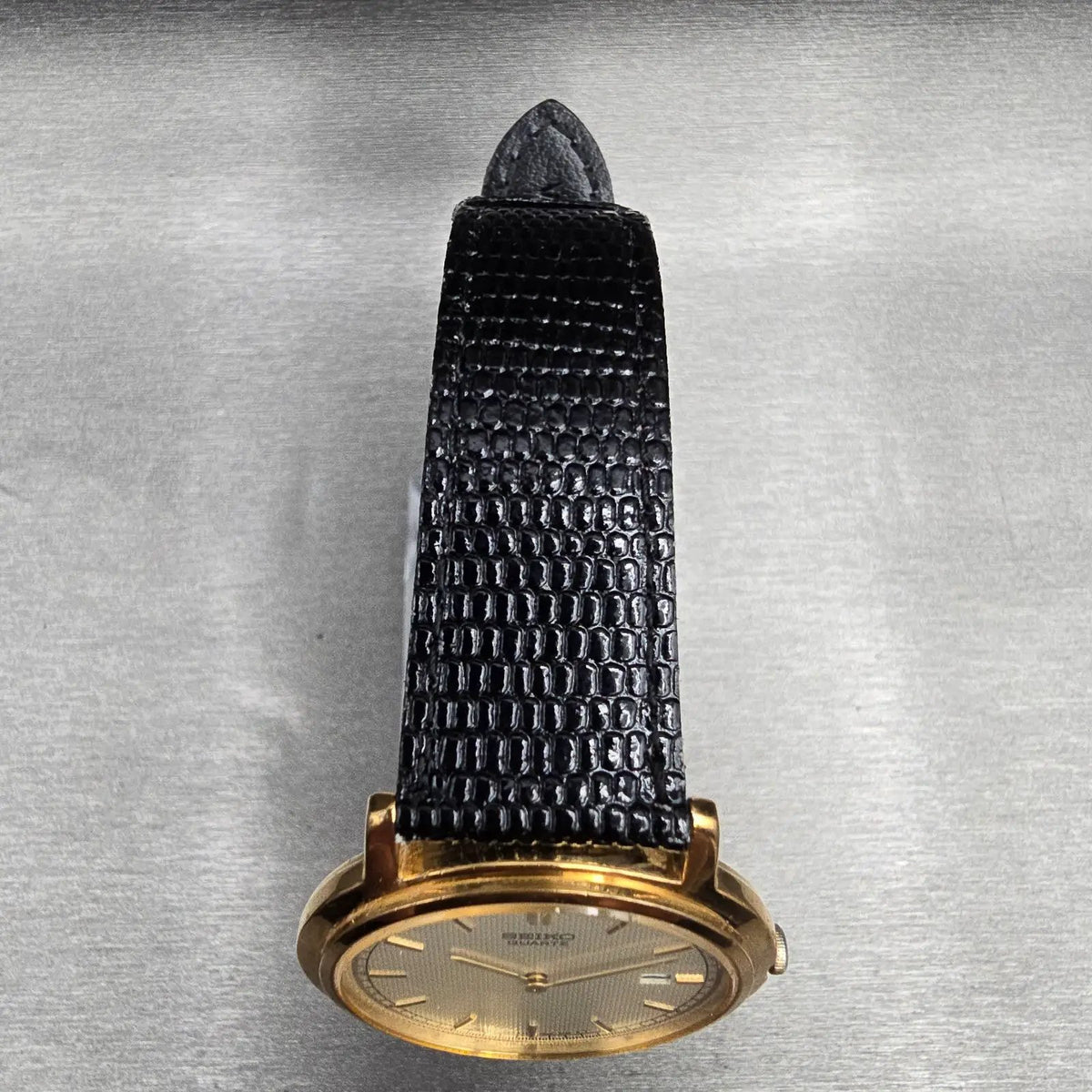 Seiko Watch Men 35mm Champagne Dial Gold Date Round 7N29-8058 New Battery4