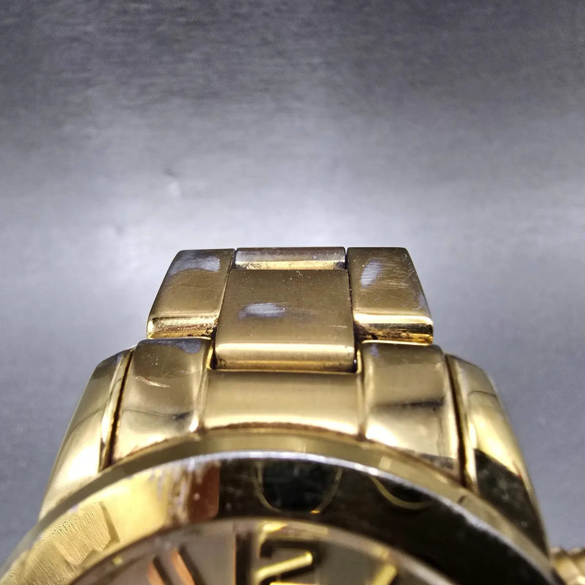 Michael Kors Mercer Watch 42mm Women Champagne Dial Gold Chronograph New Batt4