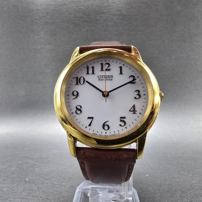 Citizen Eco-Drive Watch Men 34mm White Dial Gold Tone Round E031-K006066 PARTS6
