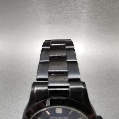 Swiss Military Hanowa Watch Women 36mm Blue Dial Black Date 65023 New Battery4