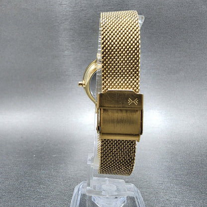 Skagen Ancher Watch Women 30mm Silver Dial Gold Tone Round SKW2477 New Battery