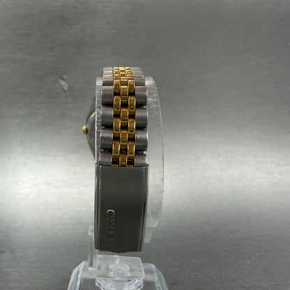 Seiko Watch Women 24mm Gold Dial Two Tone Daydate Round 7n83-0041 New Battery 787