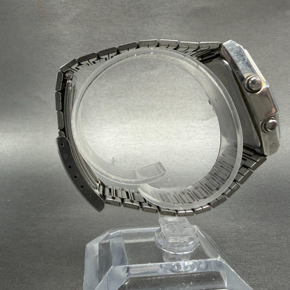 Seiko Analog Digital Watch Men 35mm Silver Dal Two Tone H357-5140 PARTS Vintage9