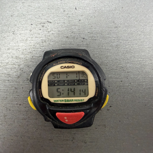 Casio TM-12 Watch Men 39mm Digital Black Tone Alarm Chrono BROKEN!!! New Battery0