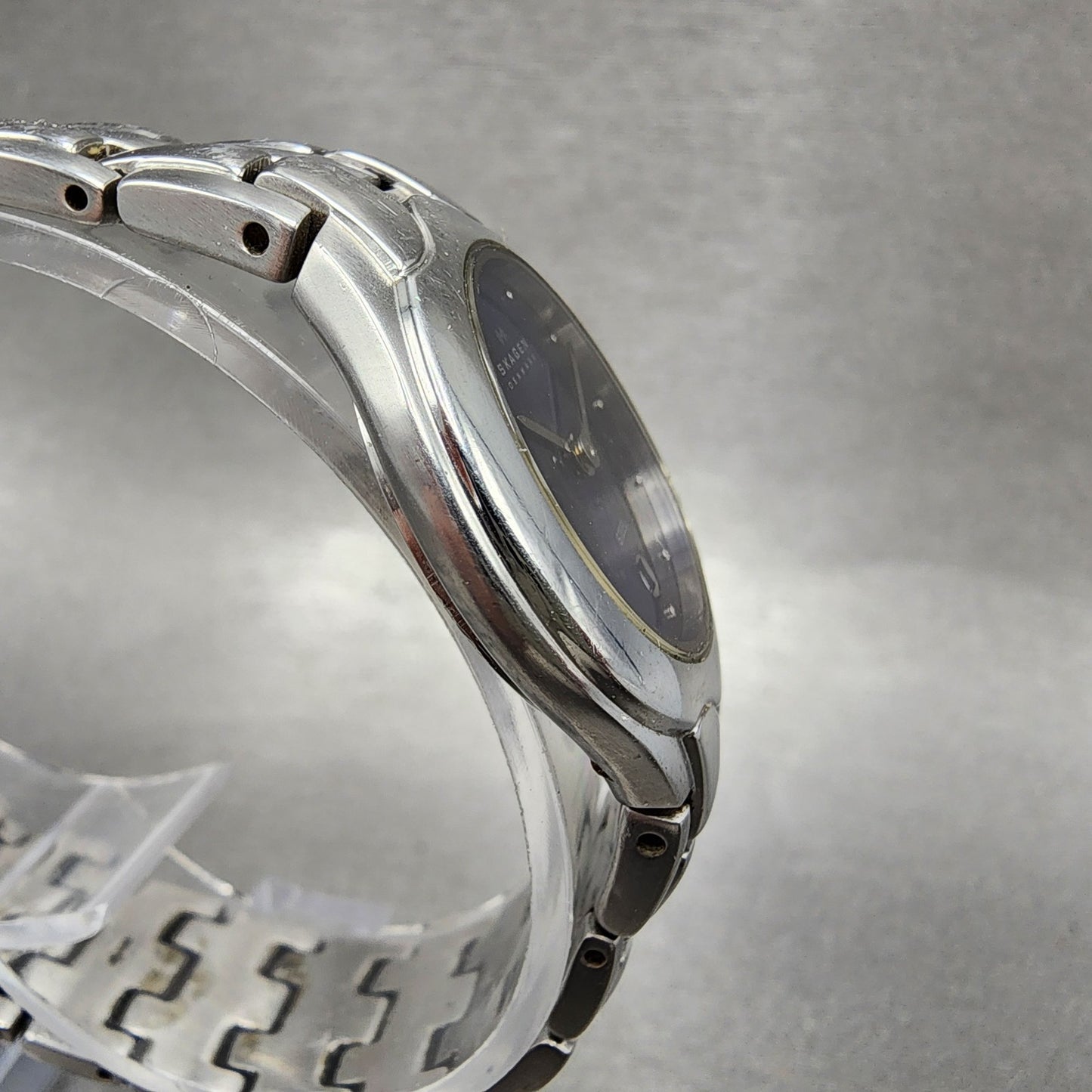 Skagen Watch Women 28mm Blue Dial Stainless Steel Date Round 202SSXN New Battery3