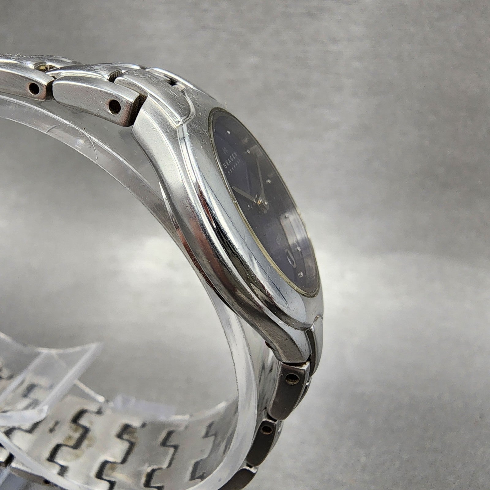 Skagen Watch Women 28mm Blue Dial Stainless Steel Date Round 202SSXN New Battery3