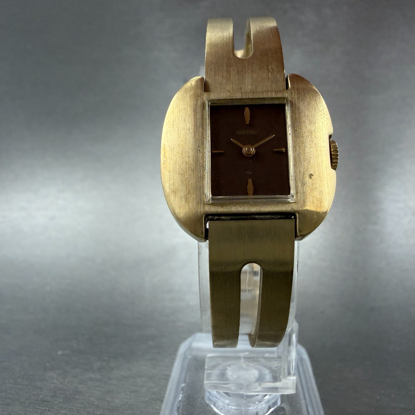 Seiko Watch Women 25mm Brown Dial Gold Tone Manual Round 11-3489 New Battery5