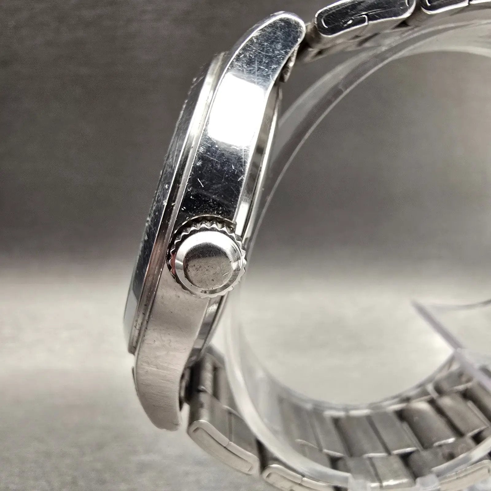 Seiko Alba Watch Men 38mm Blue Dial Silver Tone Daydate Round 7N43-0BA0 New Batt2