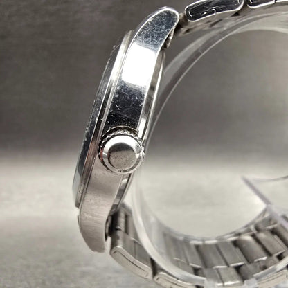 Seiko Alba Watch Men 38mm Blue Dial Silver Tone Daydate Round 7N43-0BA0 New Batt2