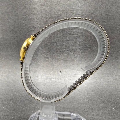 Wittnauer QWR Watch Women 17mm Gold Dial Gold Tone Oval New Battery VTG6