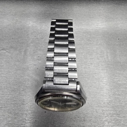 Seiko SQ Watch Men 37mm Black Dial Silver Tone Daydate Round 7546-8049 New Batt4