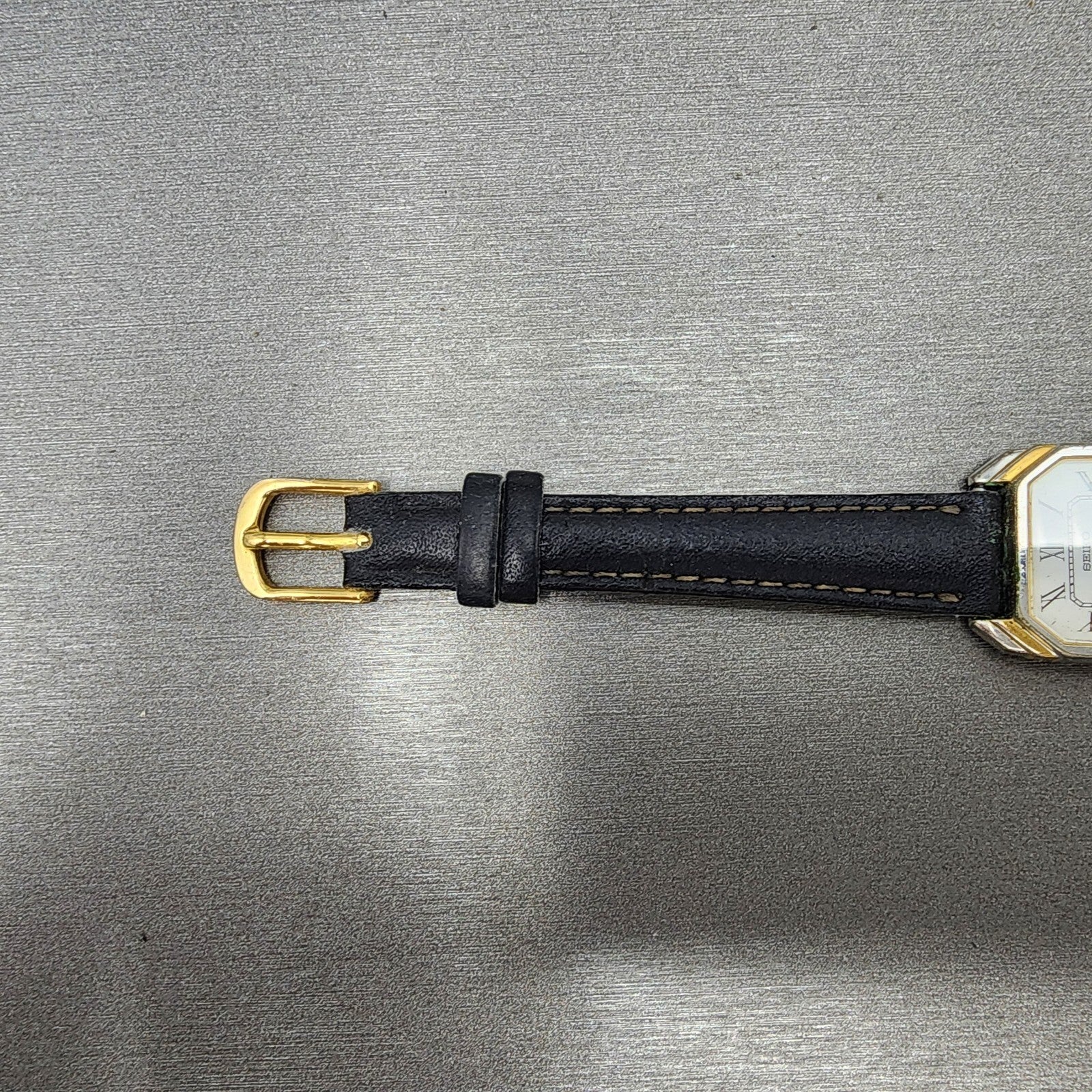 Seiko Exceline Watch Women 21mm White Dial Two Tone Rectangle 23206440 PARTS7