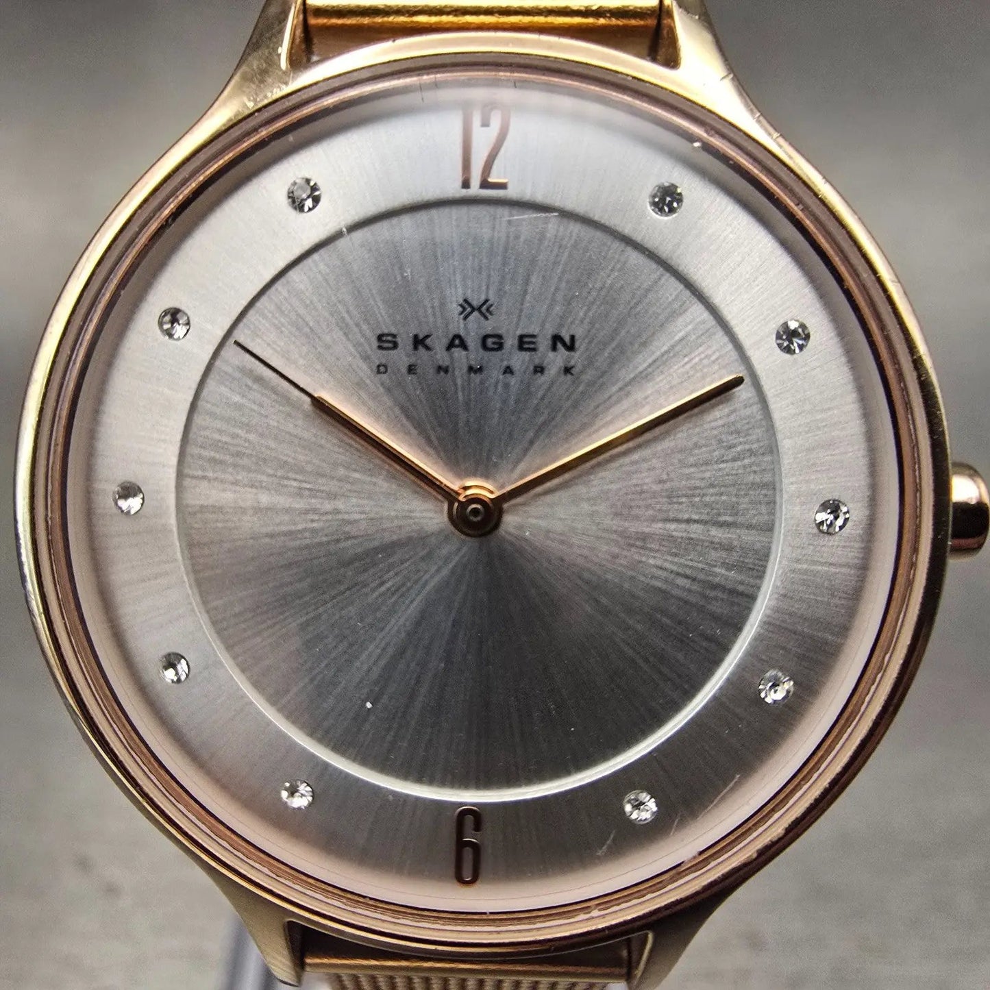 Skagen Anita Watch Women 30mm Silver Dial Rose Gold Round SKW2151 New Battery1