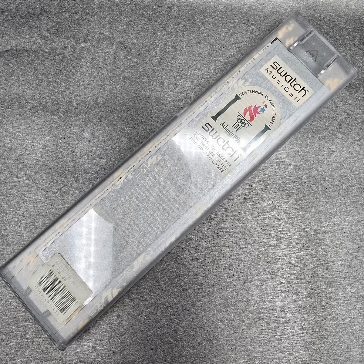 Swatch Musicall Katarina Witt Watch Woman 34mm Blue Dial Clear Case SLZ105 NOS13